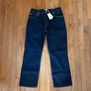 Tory Burch Deep Indigo Dark Wash Cropped Flare Jeans Size 29